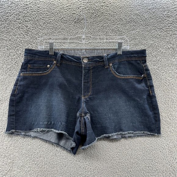 Fire & Gold Pants - Fire & Gold Shorts Women's 10 Blue Dark Wash Denim Cut Off Shorts Ladies 10